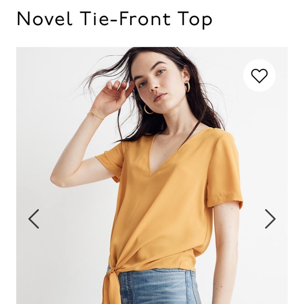 Madewell Novel Tie Front Top